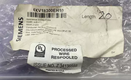 NEW Siemens 6XV18300EH10 Profibus Cable 20M 