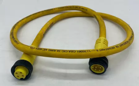  Woodhead/Brad Harrison 114030K12M020 4-Pin Male to Female Cordset 600V 10Amp 