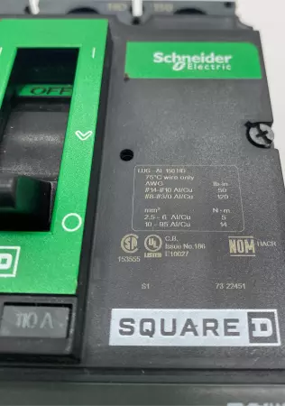 Square D HDL36110 PowerPacT™ Circuit Breaker, 600V 110Amp 