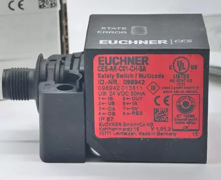 Euchner CES-AR-C01-CH-SA Safety Switch, 24VDC 50mA 