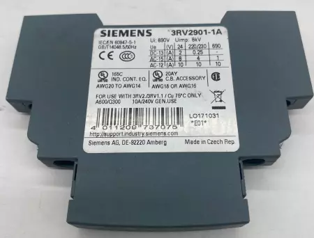 Siemens 3RV2901-1A Lateral Auxiliary Switch 