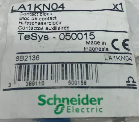 Schneider Electric LA1KN04 Contact Block 600VAC 10Amp 