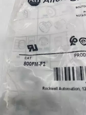 Allen-Bradley 800FM-F2 SER.A Flush Pushbutton, Black 