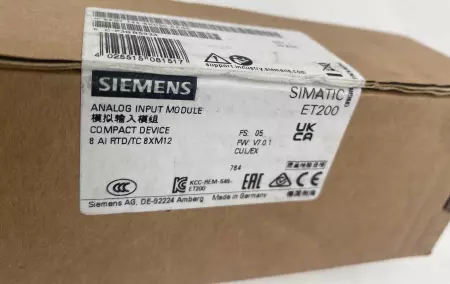 Siemens 6ES7 144-6KD50-0AB0 Simatic ET200 Analog Input Module, Sealed 