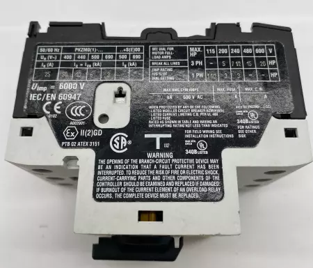 Moeller PKZMO-25 Motor Starter/Circuit Breaker 690VAC 250VDC 25Amp 3-Pole 