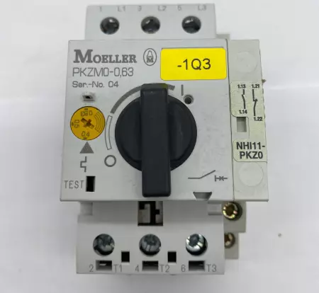 Moeller PKZM0-0 Motor Starter/Circuit Breaker 600V 0.4-0.63Amp 3-Pole 