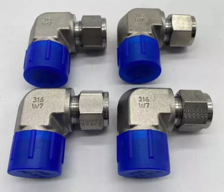 NEW Tylok SS-8-DME-12 90 Degree Male-Female Union Fitting Lot of 4