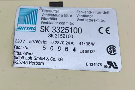  Rittal SK 3325100 Cooling Fan Unit (with No Cover) 