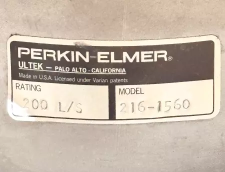 Perkin-Elmer ULTEK 216-1560 Ultek Ion Pump 
