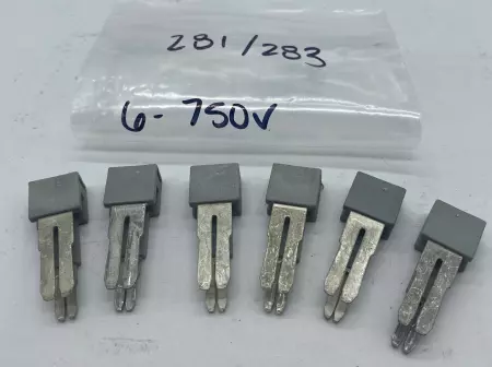  Wago 281/283 Adjacent Jumper 750V 35Amp Lot of 6