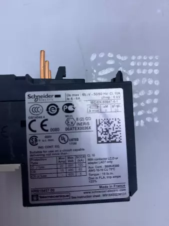  Schneider Electric LRD 10 Thermal Overload Relay 600V 4-6Amp 