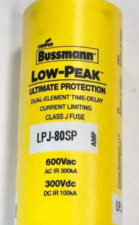 Bussmann LPJ-80SP Low-Peak Time Delay Fuse 600VAC 300VDC 80Amp Class J 