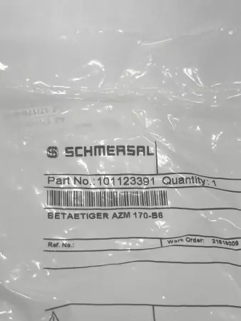 NEW Schmersal 101123391 ACTUATOR KEY AZ 17AZM 170 