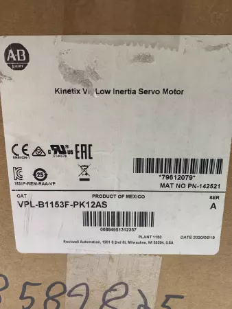 Allen-Bradley VPL-B1153F-PK12AS SER.A AC Servo Motor 