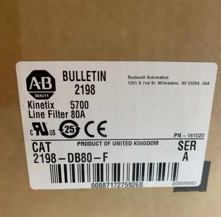 Allen-Bradley 2198-DB80-F SER.A Kinetix 5700 Line Filter 80Amp 