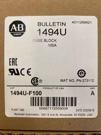 Allen-Bradley 1494U-J100-C3-M-PC Disconnect Switch Complete Kit 