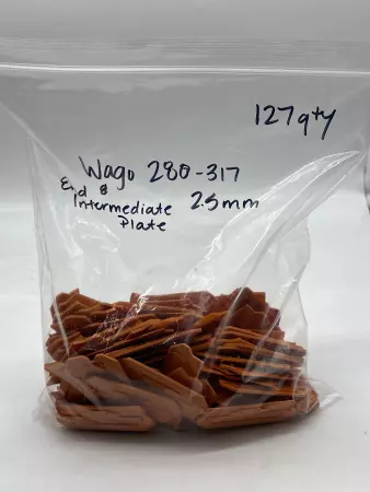 Wago 280-317 End and Intermediate Plate Lot of 127
