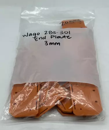  Wago 283-301 End and Intermediate Plate Lot of 20