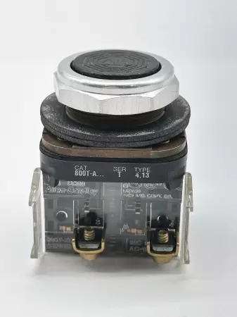 Allen-Bradley 800T-A Pushbutton 30.5mm Black Cap 