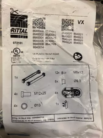 NEW Rittal VX 8640.024 ELECTRICAL TRIM PANEL 