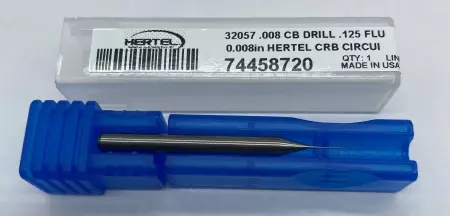 NEW Hertel 74458720 Circuit Board Drill Bit 0.008
