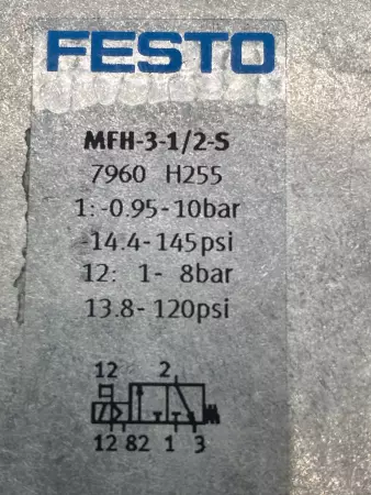 Festo MFH-3-1/2-5 Solenoid Valve 