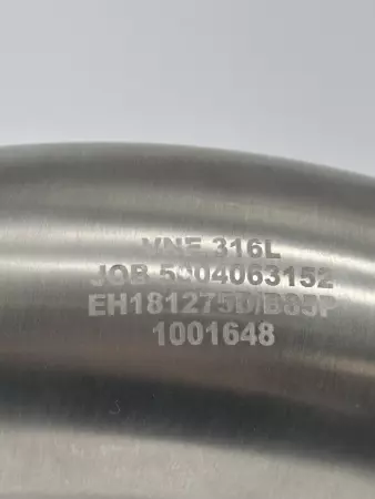 SANITARY SOLUTIONS EH181275D/B85P 90 Degree Round Elbow Fitting, Stainless 