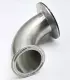 SANITARY SOLUTIONS EH181275D/B85P 90 Degree Round Elbow Fitting, Stainless 