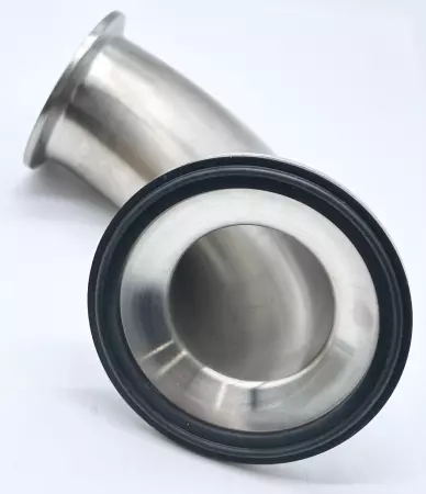 SANITARY SOLUTIONS EH181275D/B85P 90 Degree Round Elbow Fitting, Stainless 