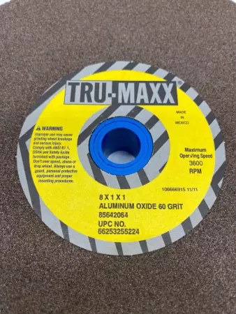 NEW Tru-Maxx 85642064 Aluminum Oxide 60 Grit Wheel 8x1x1