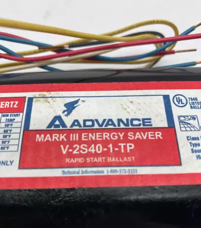 Advance V-2S40-1-TP Mark III Rapid Start Ballast 277V 