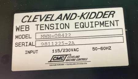 Cleveland Machine MWN-08422 Kidder Motor Controller 115/230VAC 