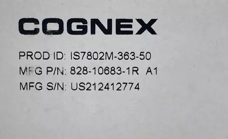 Cognex IS7802M-363-50 In-Sight Vision System Camera 