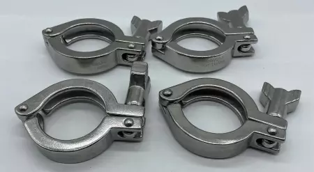 NEW VNE Corp. S200722-2 Stainless Clamps with Wing Nut Lot of 4