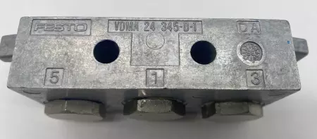  Festo VDMA24345D1 DA Solenoid Valve Base Plate with Fittings 