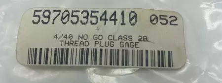 Unbranded 4-40 UNC-2B NoGo 0.0991 Thread Plug Gage 