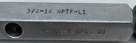 Mercury Gage Co. 3/4-14 NPTF-L1 Thread Pipe Plug Gage 