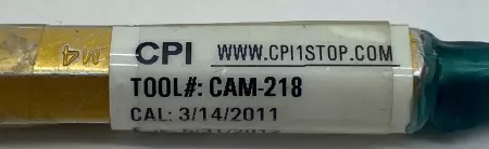 CPI CAM-218 Thread Plug Gage Go 3.545, NoGo 3.? 