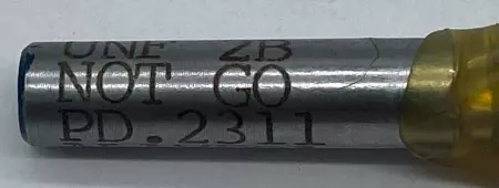 Alameda 1/4-28  UNF 2B Thread Plug Gage NoGo 0 .2311 