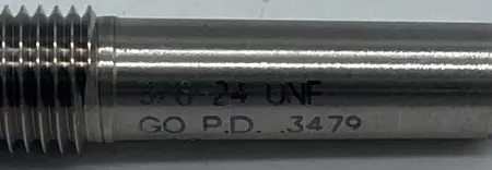 Unbranded 3/8-24 UNF Thread Pipe Plug Gage, Go PD .3479 
