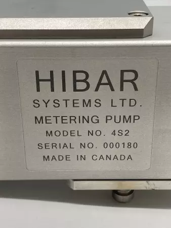 Hibar Systems MODEL 4S2 Metering Pump 