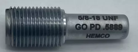 Hemco 5/8-18 UNF Go PD 0.5889 Thread Plug Gage 