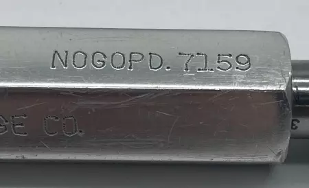 Master Gage 3/4-16 UNF-2B AS-IS Thread Plug Gage, Go PD .7094, NotGo PD .7159 