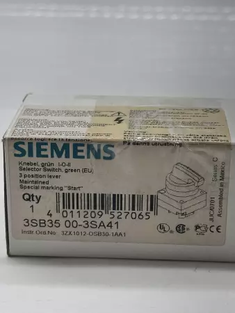 Siemens 3SB3500-3SA41 3 Position SWITCH 