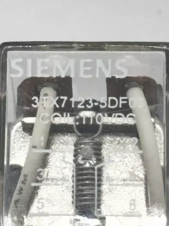 Siemens 3TX7123-5DF03 Plug-In Relay 15Amp 110VDC 
