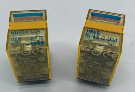 Idec RU4S-C D24 Power Relay 24VDC 6Amp Lot of 2