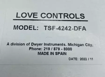 Love Controls TSF-4242-DFA Limit Control Switch 