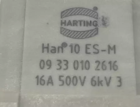 Harting HAN 10 ES-M Rectangular Plug Insert 