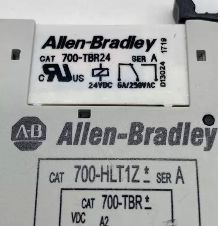 Allen-Bradley 700-HLT1Z Terminal Block W/700-TBR24 Relay 6Amp 