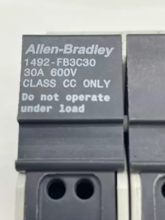 Allen-Bradley 1492-FB3C30 SER.B Fuse Holder 3-Pole 30A 600V Class CC Only 